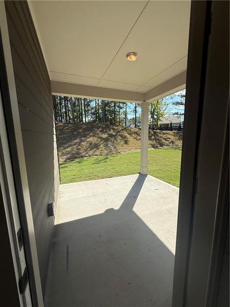 Exterior details and patio area of a home in The Fairways at Mirror Lake, Villa Rica (Image 3). Exterior details and patio area of a home in The Fairways at Mirror Lake, Villa Rica (Image 3).