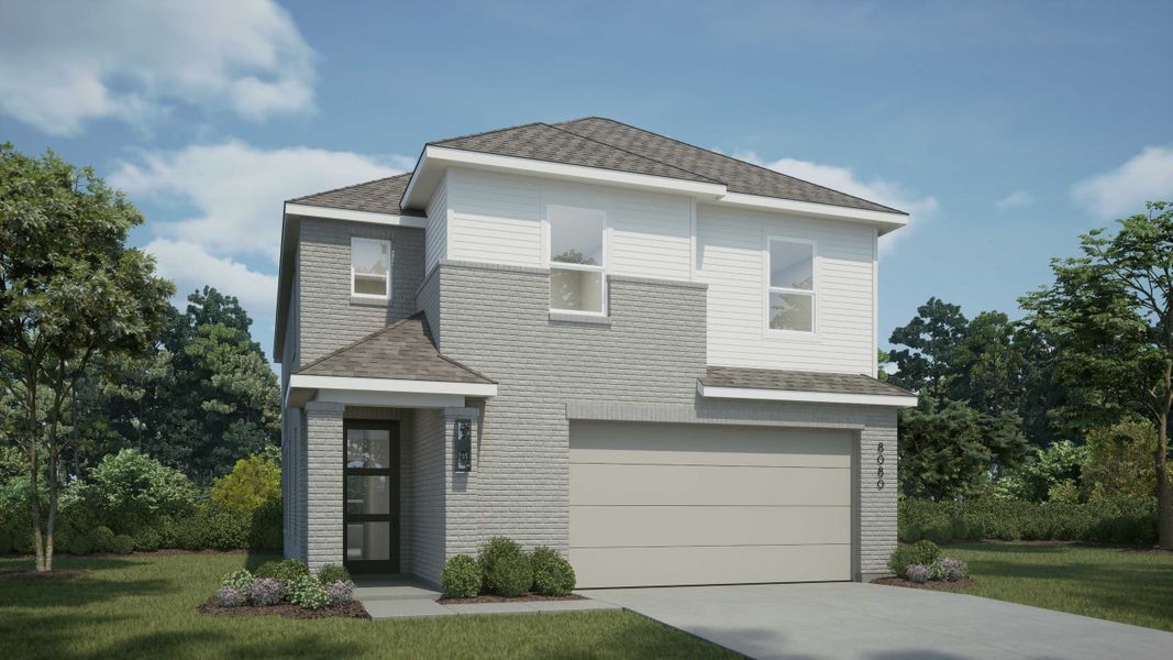 Representative exterior photo of a completed home built from the Delacroix Plan by Highland Homes in Heritage Ranch: 40ft. lots, Sherman, TX (Image 2).