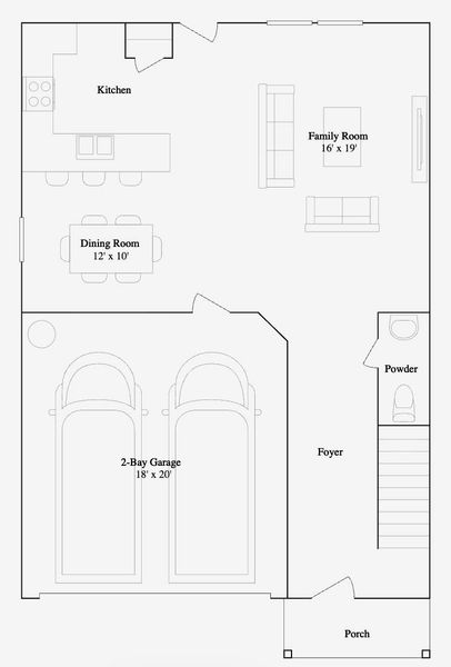 2D floor plan layout of this home in Timbers Edge, New Caney, TX (Image 2).