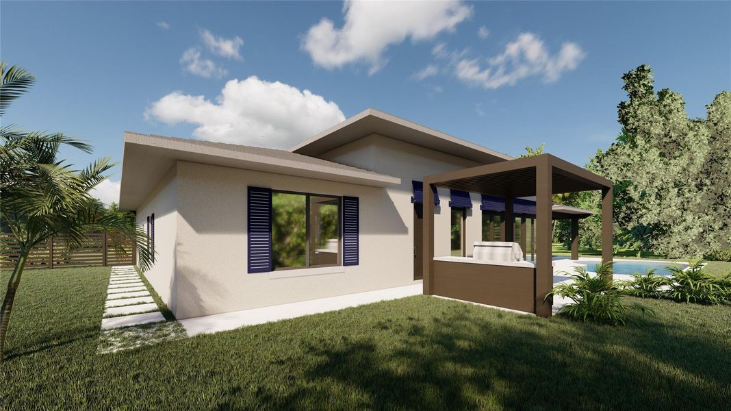 Front exterior of a new home in , Fort Lauderdale, FL, highlighting curb appeal (Image 3). Front exterior of a new home in , Fort Lauderdale, FL, highlighting curb appeal (Image 3).