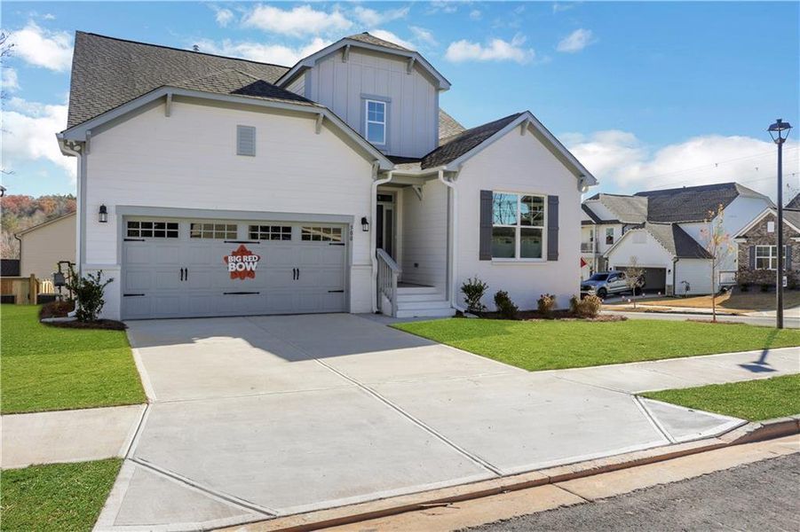 Front exterior of a new home in Marble Tree, Ball Ground, GA, highlighting curb appeal (Image 21).