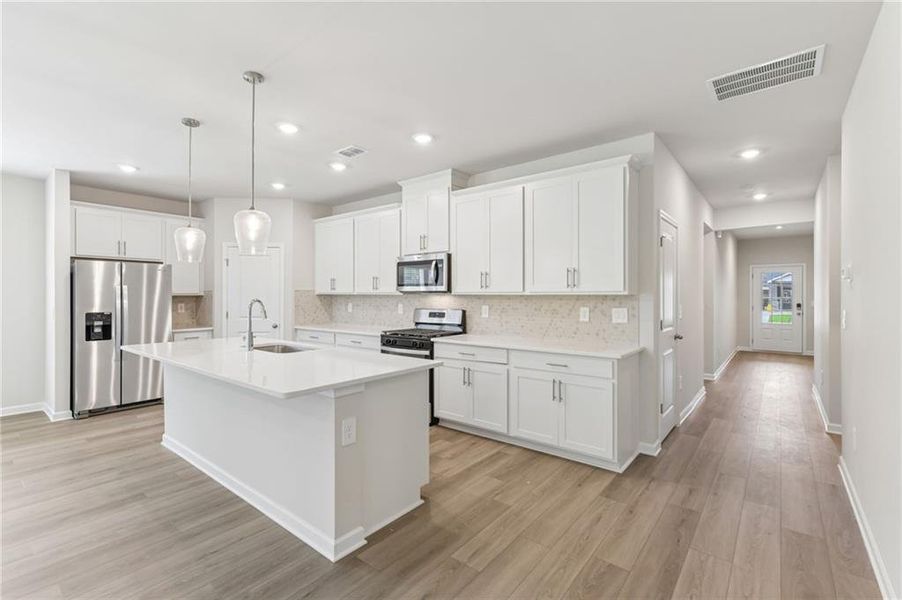 Furnished interior view inside a new home in Parkside at Grayson, Grayson (Image 10).