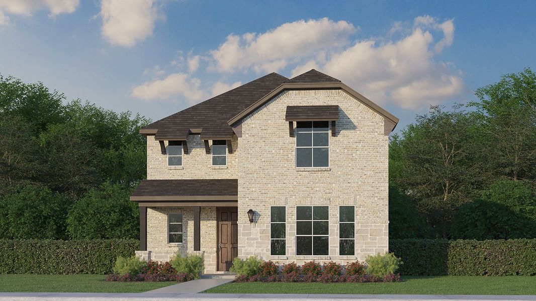 Plan 1456 Elevation D w/ Stone