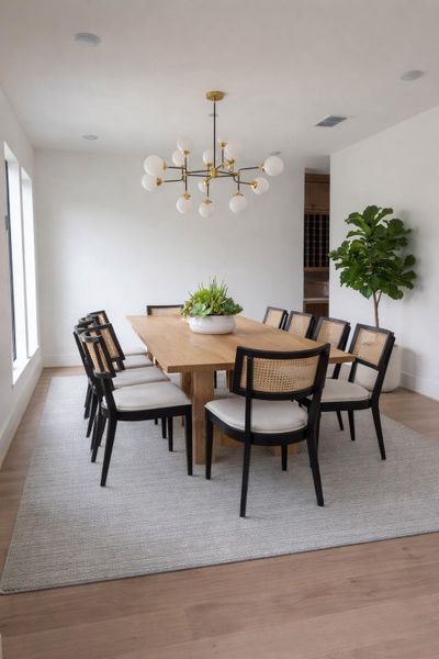 The formal dining room near the entry. Representational image. The formal dining room near the entry. Representational image.