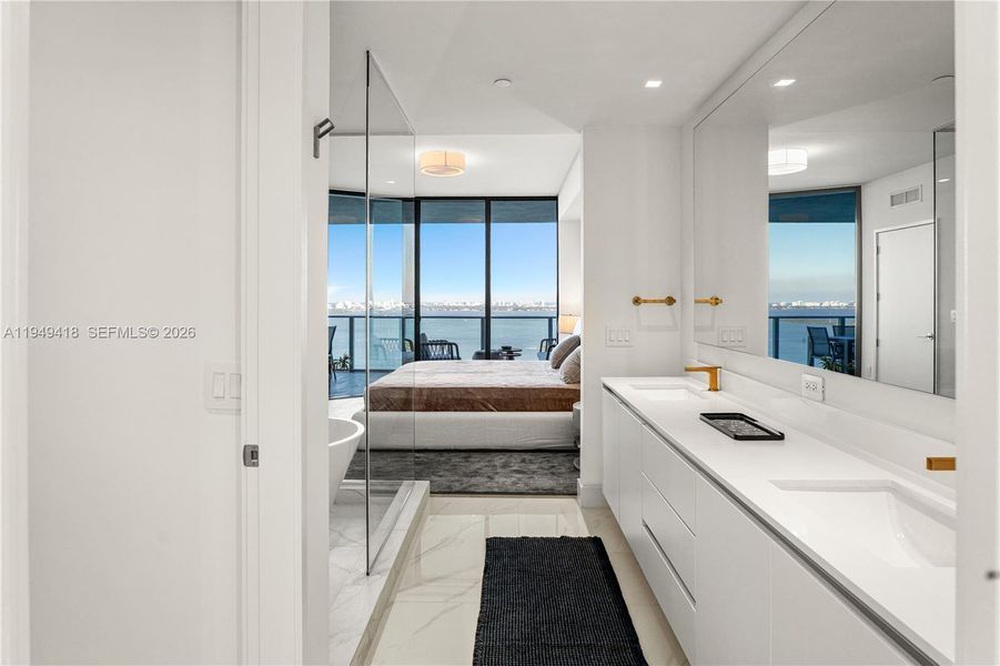 Furnished interior view inside a new home in , Miami (Image 7).