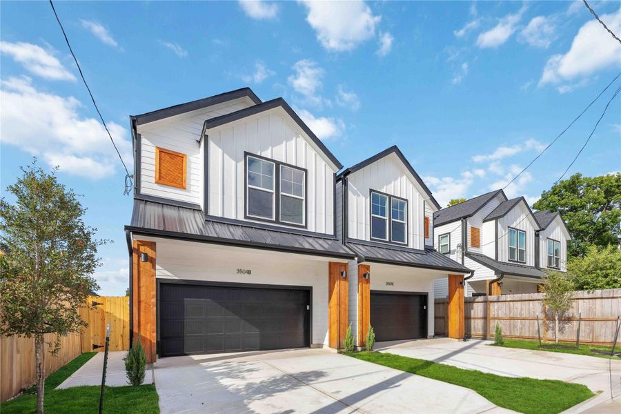 Front exterior of a new home in , Houston, TX, highlighting curb appeal (Image 16). Front exterior of a new home in , Houston, TX, highlighting curb appeal (Image 16).