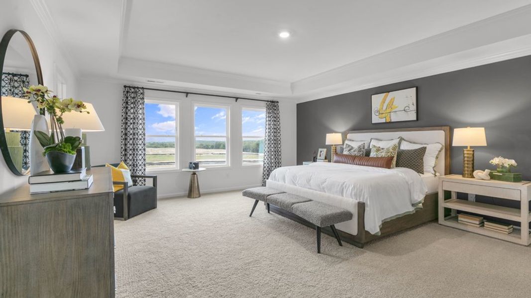 Representative furnished interior of a home built from the Jordan by D.R. Horton in Eagle Creek, Fuquay Varina (Image 18). Representative furnished interior of a home built from the Jordan by D.R. Horton in Eagle Creek, Fuquay Varina (Image 18).