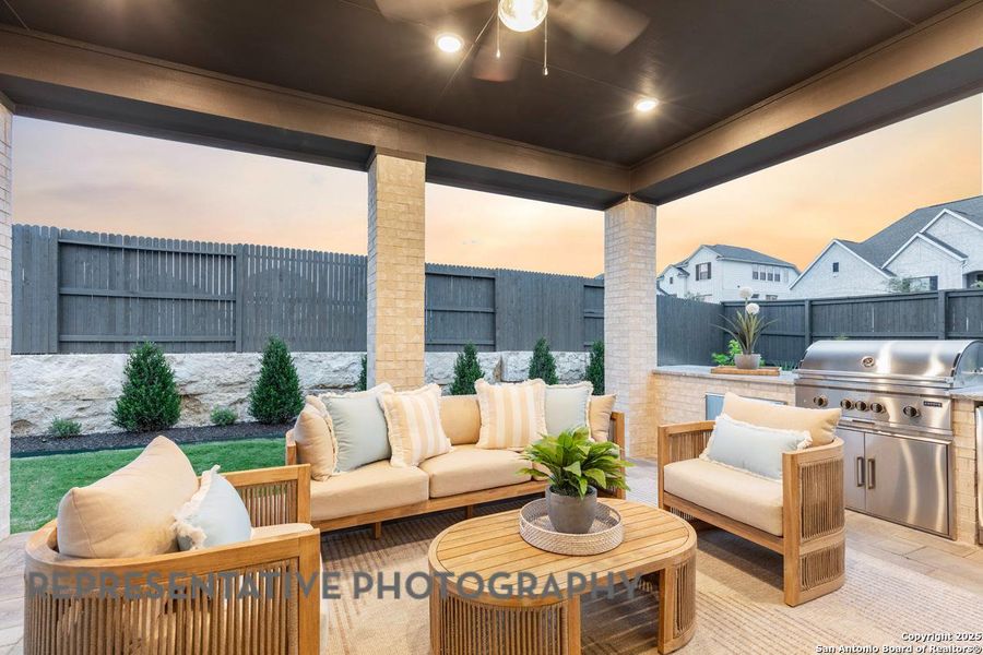 Furnished interior view inside a new home in Homestead, Schertz (Image 44).