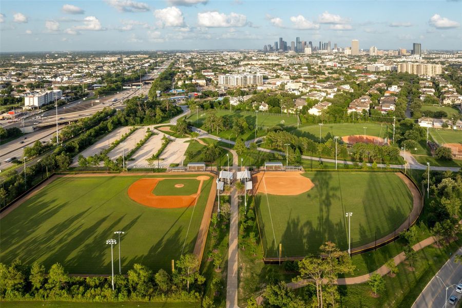 Memorial Park in Houston is a 1,500-acre urban park offering walking and running trails, picnic areas, a golf course, and the Clay Family Eastern Glades for relaxation. It is one of the largest municipal parks in the U.S., located near downtown, and features abundant green spaces and a variety of wildlife. While general access is free, certain facilities like the golf course and swimming pool have separate fees. Memorial Park in Houston is a 1,500-acre urban park offering walking and running trails, picnic areas, a golf course, and the Clay Family Eastern Glades for relaxation. It is one of the largest municipal parks in the U.S., located near downtown, and features abundant green spaces and a variety of wildlife. While general access is free, certain facilities like the golf course and swimming pool have separate fees.