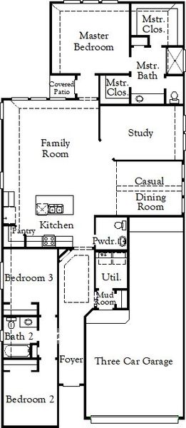 2D floor plan layout for the Yorktown by Coventry Homes in Rhine Valley, Schertz, TX (Image 3). 2D floor plan layout for the Yorktown by Coventry Homes in Rhine Valley, Schertz, TX (Image 3).