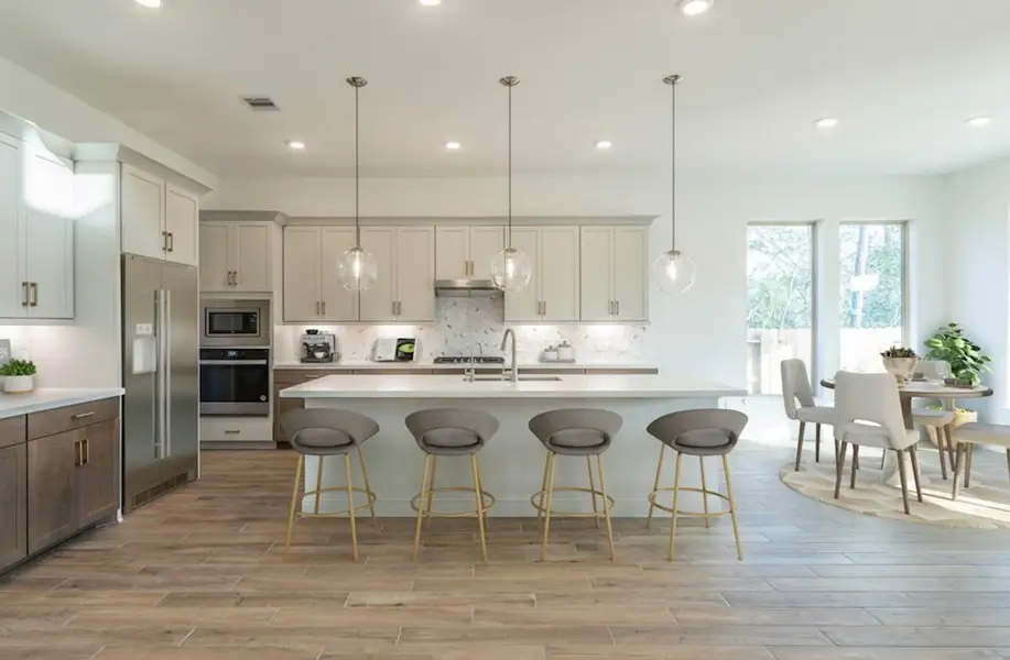 Furnished interior view inside a new home in Amira: Hilltop Collection, Tomball (Image 3).