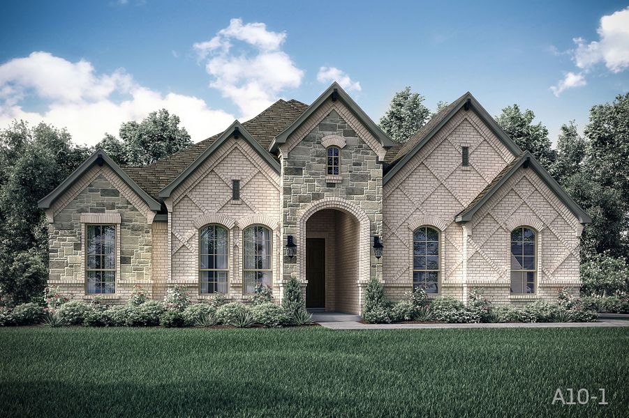 Representative exterior photo of a completed home built from the Concord by John Houston Homes in Serenity Estates - 1 Acre Lots, Lorena, TX (Image 6).