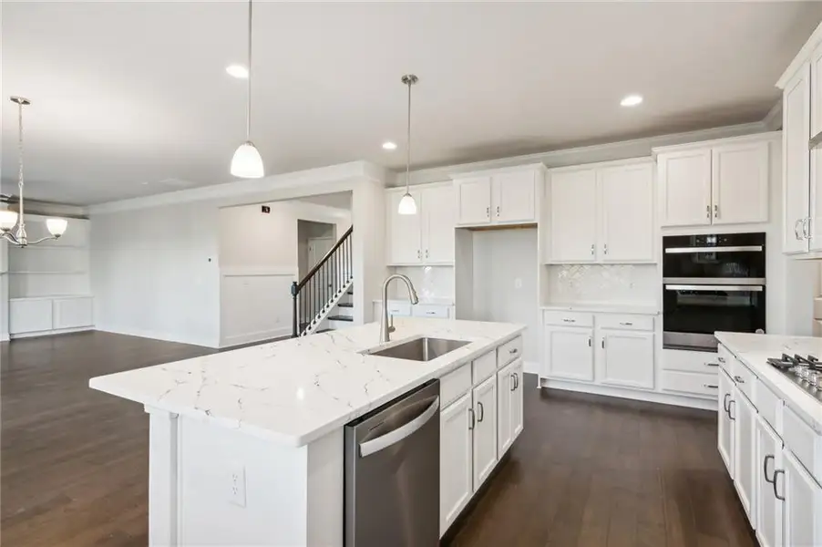 Furnished interior view inside a new home in , Flowery Branch (Image 4). Furnished interior view inside a new home in , Flowery Branch (Image 4).