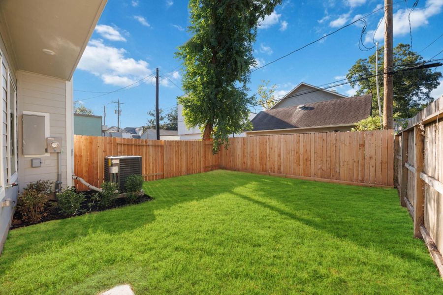 Private Backyard PerfectionA right-sized green space—perfect for pets, grilling, or just soaking up some sun. This low-maintenance yard gives you space without the hassle. Private Backyard PerfectionA right-sized green space—perfect for pets, grilling, or just soaking up some sun. This low-maintenance yard gives you space without the hassle.
