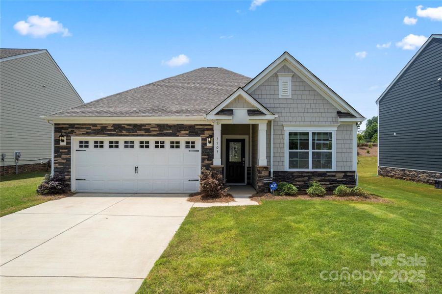Front exterior of a new home in Azalea Ridge, Mount Holly, NC, highlighting curb appeal (Image 15).