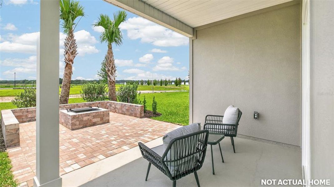 Exterior details and patio area of a home in , Palm Coast (Image 2). Exterior details and patio area of a home in , Palm Coast (Image 2).