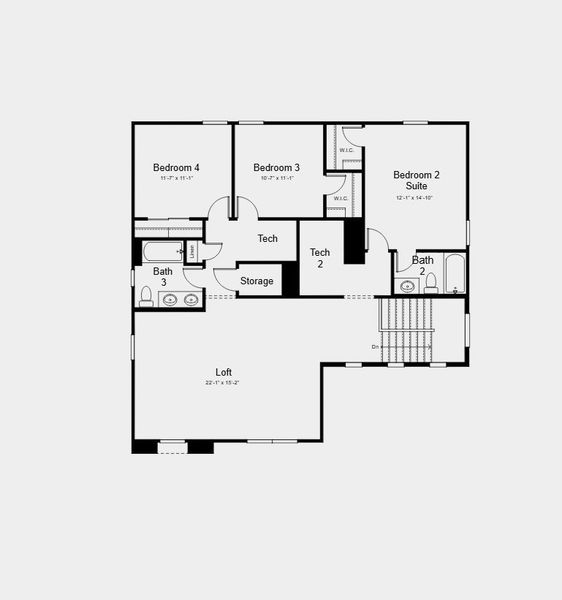 2D floor plan layout for the Victory by Taylor Morrison in Ladera Trails, Peoria, AZ (Image 4).