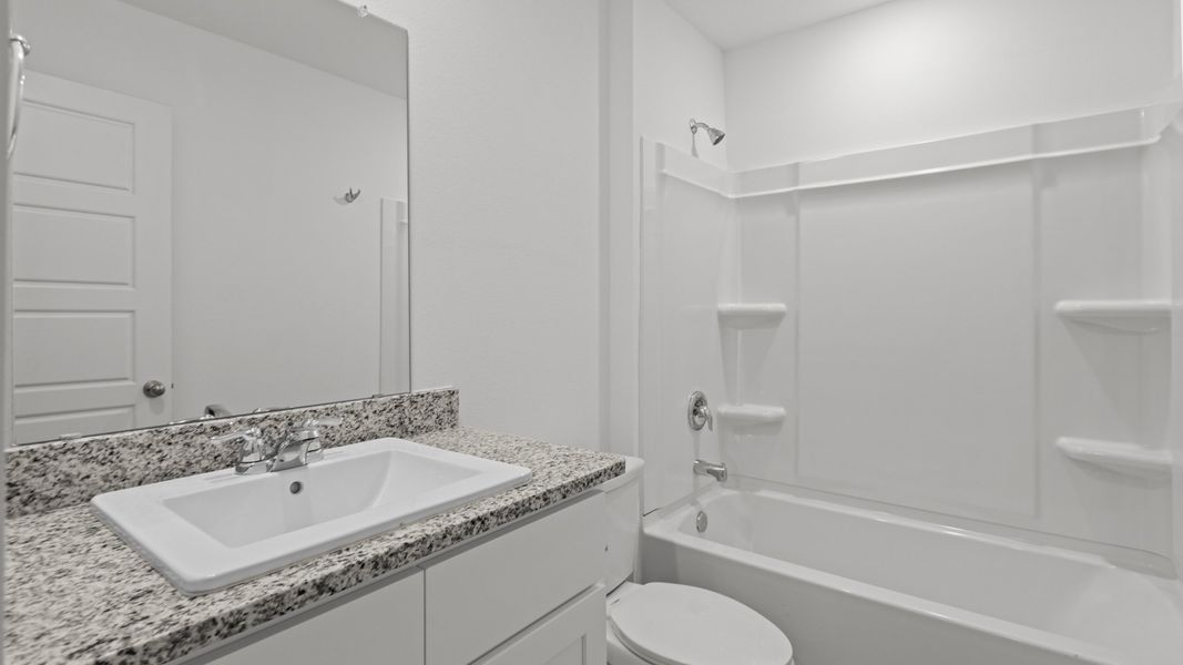 Furnished interior in a model home at Overlook West in Wolfforth (Image 19).