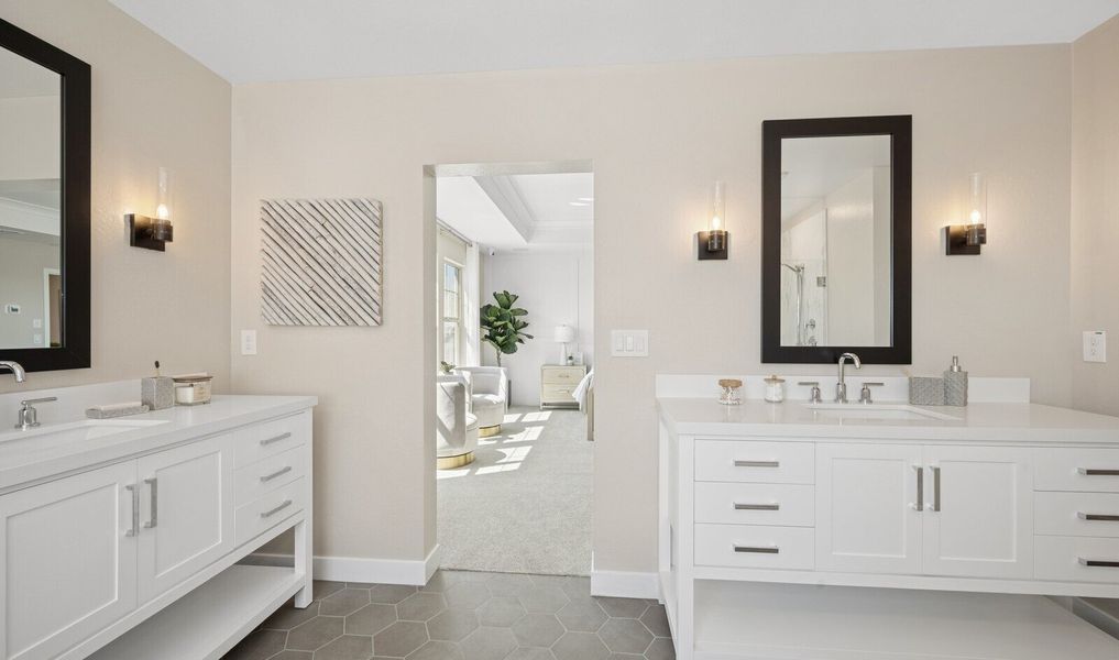 Dual vanities in the primary bath