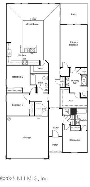 2D floor plan layout of this home in Anabelle Island - Classic Series, Green Cove Springs, FL (Image 3).
