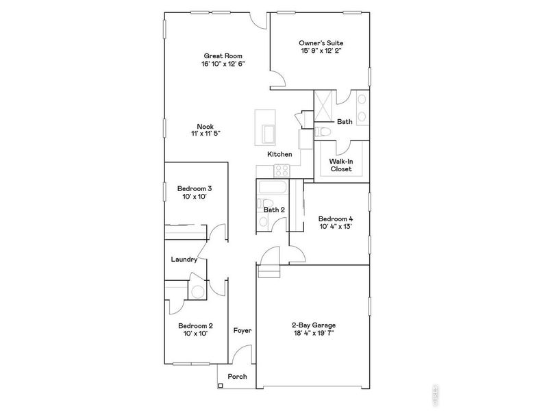 2D floor plan layout of this home in Kinston, Loveland, CO (Image 2).
