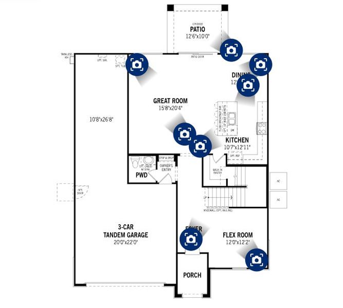 2D floor plan layout of this home in Landmarke, San Tan Valley, AZ (Image 3). 2D floor plan layout of this home in Landmarke, San Tan Valley, AZ (Image 3).
