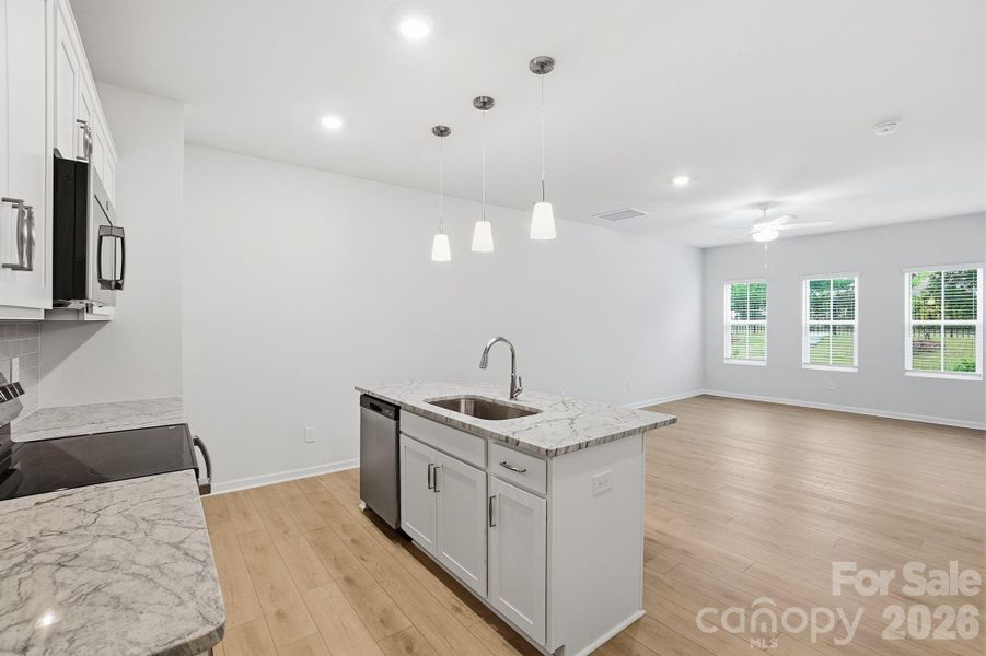 Furnished interior view inside a new home in Sloan Station, Charlotte (Image 17).