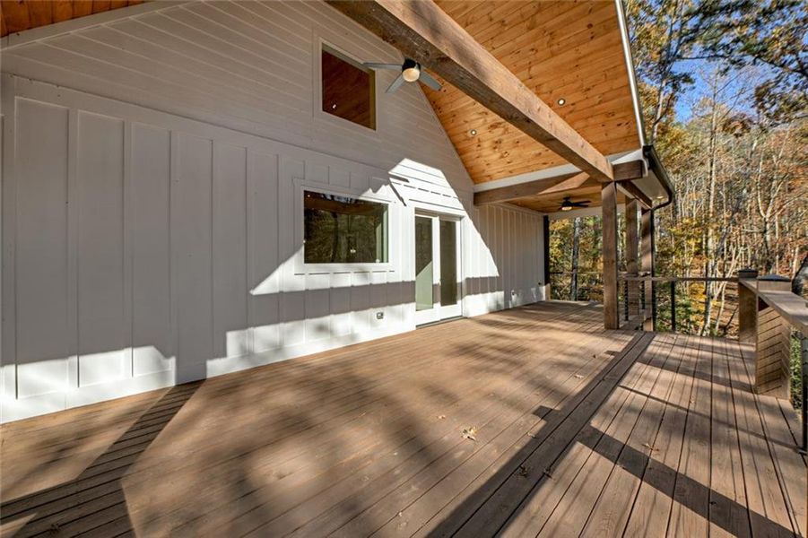 Exterior details and patio area of a home in , Ellijay (Image 23).