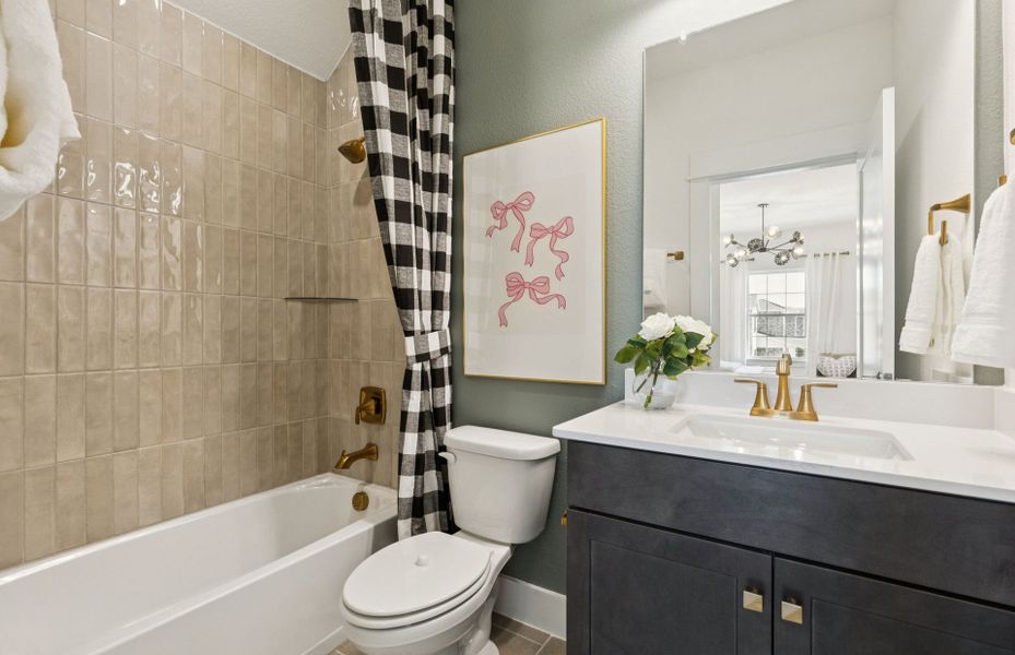 Furnished interior view inside a new home in Whitewing Trails, Princeton (Image 18).
