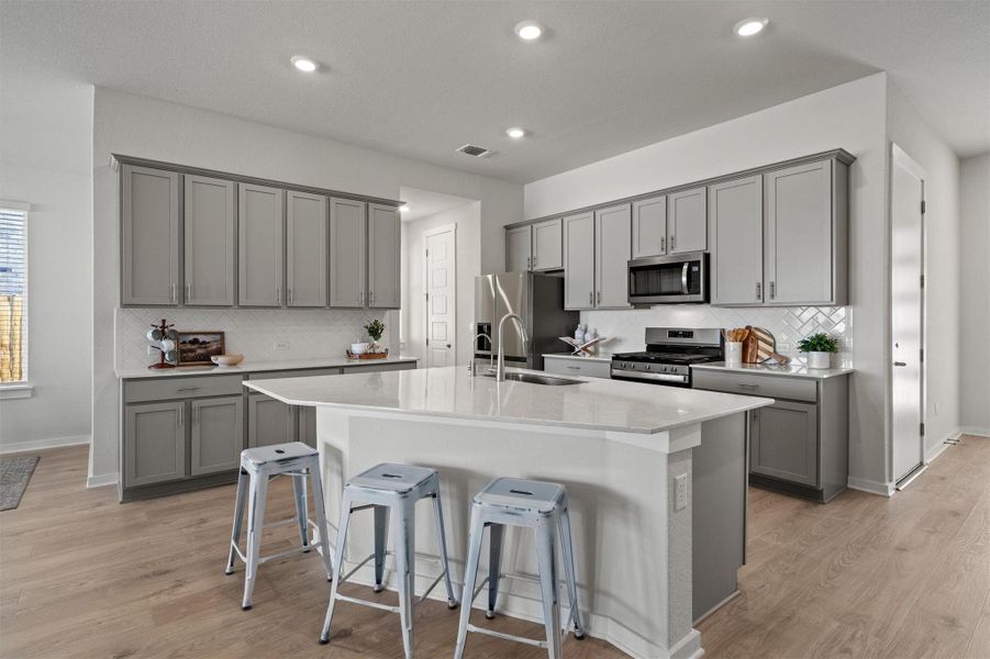 Furnished interior view inside a new home in Rosenbusch Ranch, Leander (Image 10). Furnished interior view inside a new home in Rosenbusch Ranch, Leander (Image 10).