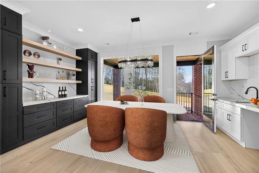 Furnished interior view inside a new home in , Suwanee (Image 28).