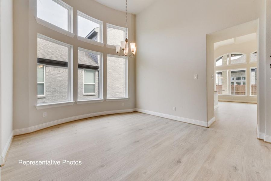 Representative unfurnished interior of a home built from the Hartford V by Grand Homes in Somercrest, Midlothian (Image 13).