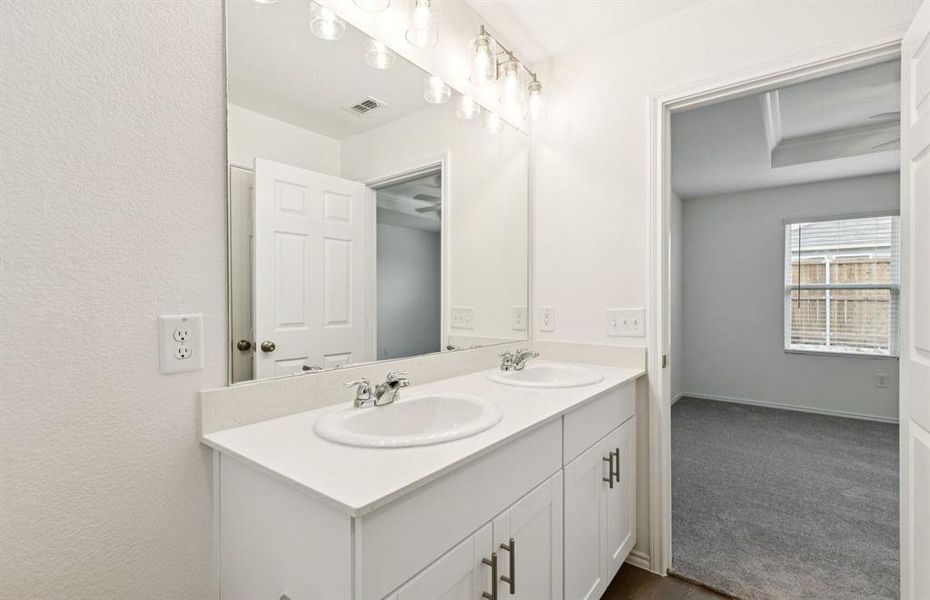 Owner's private bath with double vanity Owner's private bath with double vanity