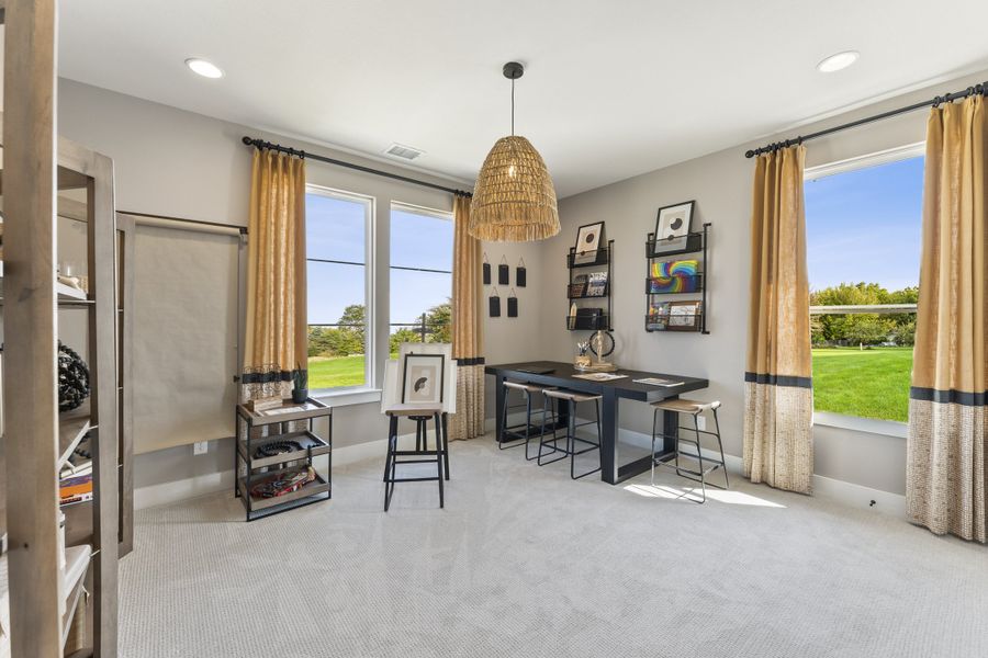 Furnished interior view inside a new home in Estates at Rockhill, Frisco (Image 34).