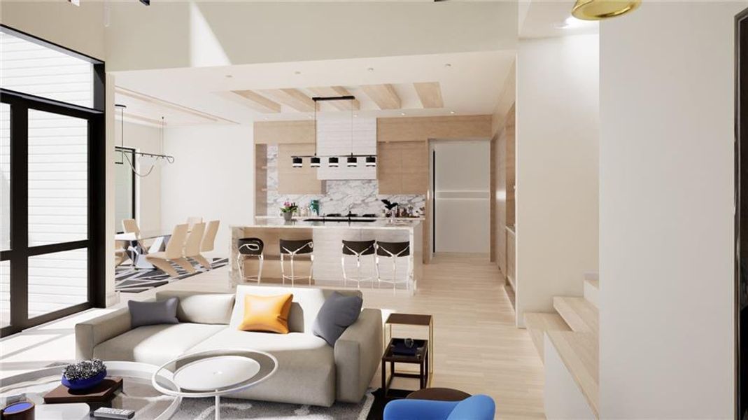 Furnished interior view inside a new home in , Atlanta (Image 8). Furnished interior view inside a new home in , Atlanta (Image 8).