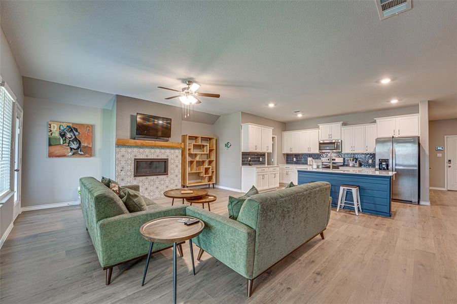 Furnished interior view inside a new home in Fireside by the Lake, Garland (Image 5).