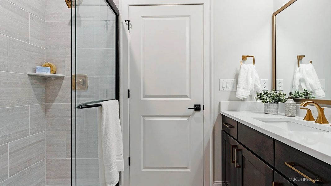 Furnished interior view inside a new home in The Courtyards at Bailey Farm, Dacula (Image 28).