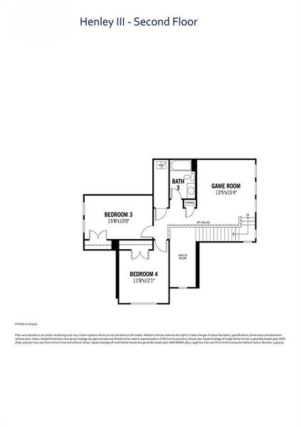 2D floor plan layout of this home in Villages of Creekwood, Frisco, TX (Image 4). 2D floor plan layout of this home in Villages of Creekwood, Frisco, TX (Image 4).