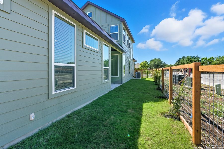 Exterior details and patio area of a home in The Crossvine – Garden Homes, Schertz (Image 19). Exterior details and patio area of a home in The Crossvine – Garden Homes, Schertz (Image 19).