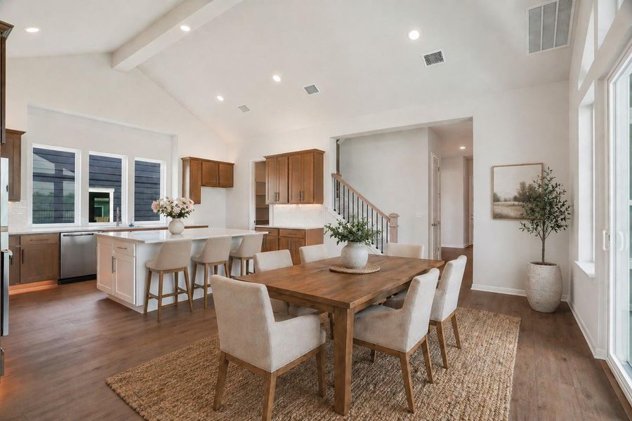 *Virtually Staged Dining and Kitchen*