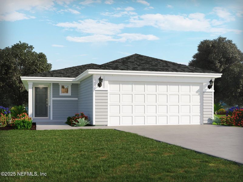 Front exterior of a new home in , Jacksonville, FL, highlighting curb appeal (Image 1).