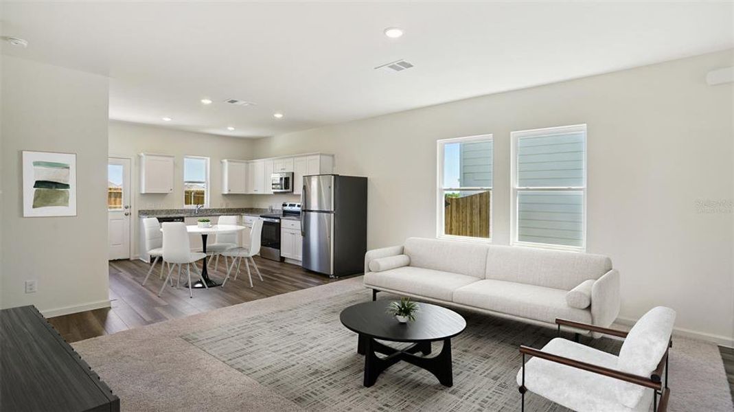 Furnished interior view inside a new home in Pelham Square, Deland (Image 4). Furnished interior view inside a new home in Pelham Square, Deland (Image 4).