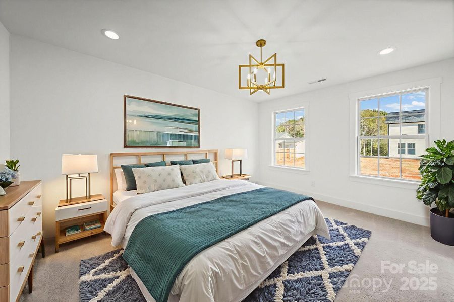 Virtually Staged Primary Bedroom