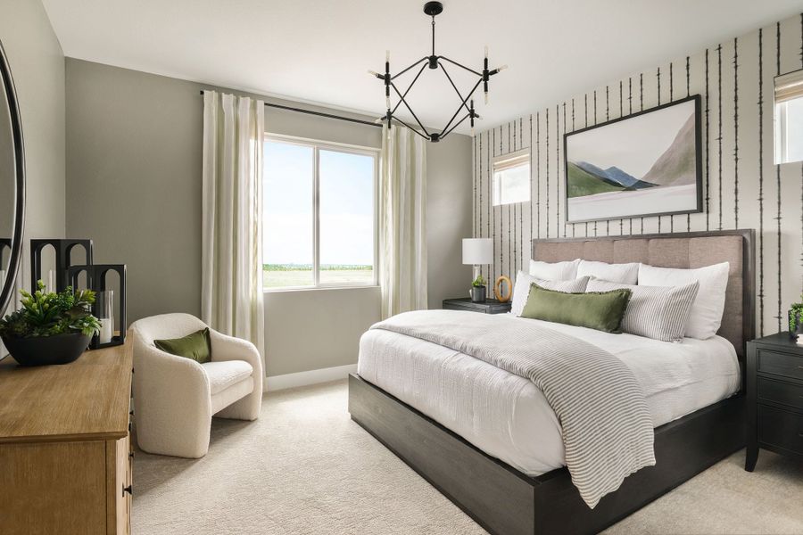 Furnished interior view inside a new home in Macanta, Castle Rock (Image 27).