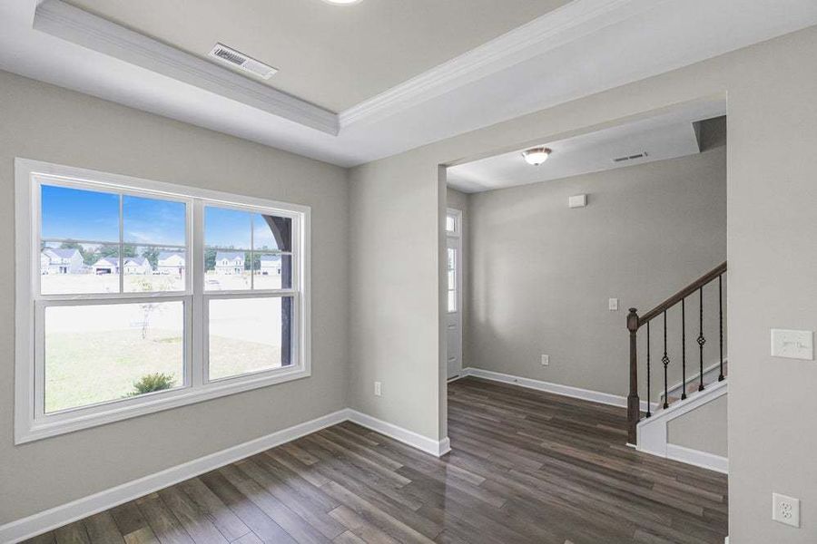 Representative unfurnished interior of a home built from the Magnolia by Caviness & Cates Communities in Bartlett Manor, Youngsville (Image 66).