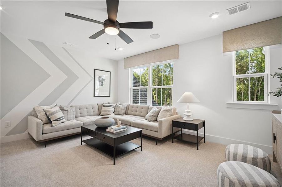 Furnished interior view inside a new home in Rose Creek, Cumming (Image 18).