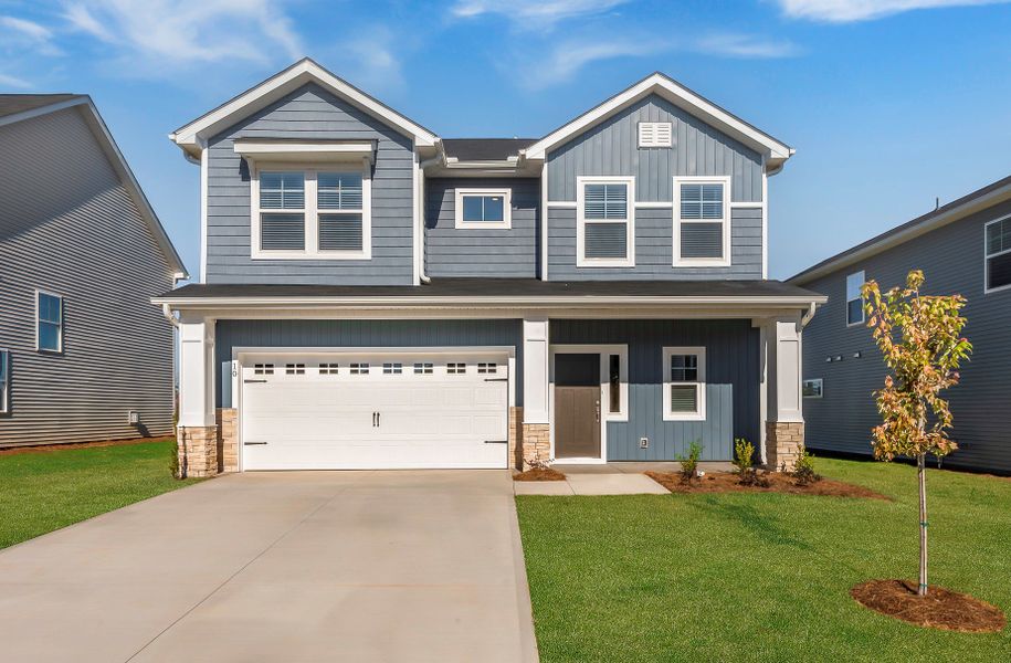 Representative exterior photo of a completed home built from the The Ashworth by Cothran Homes in Holly Ridge, Greenville, SC (Image 22).