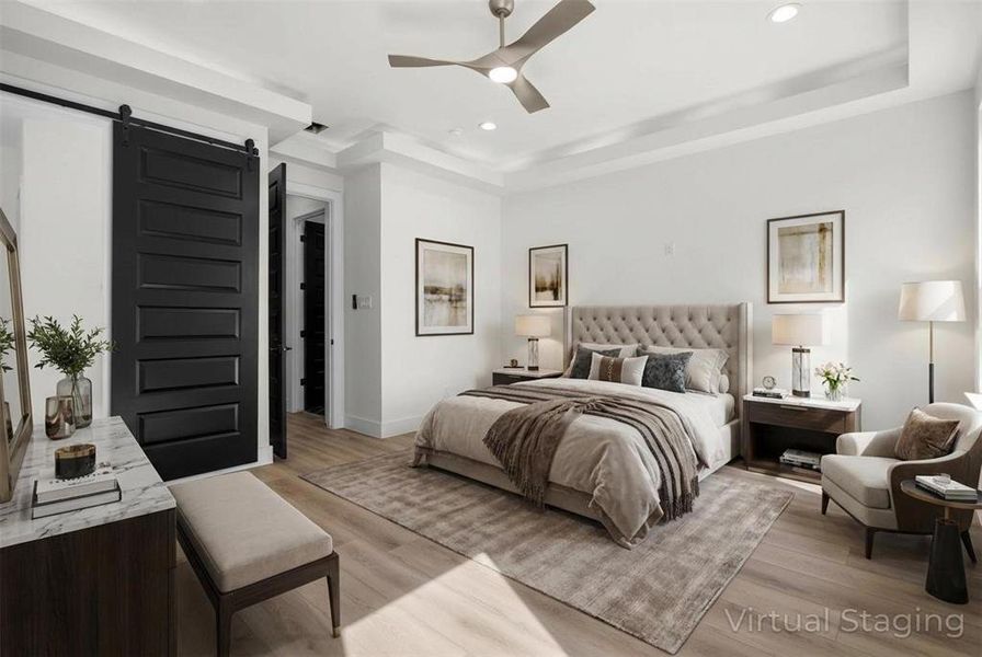 Furnished interior view inside a new home in , Dallas (Image 15).