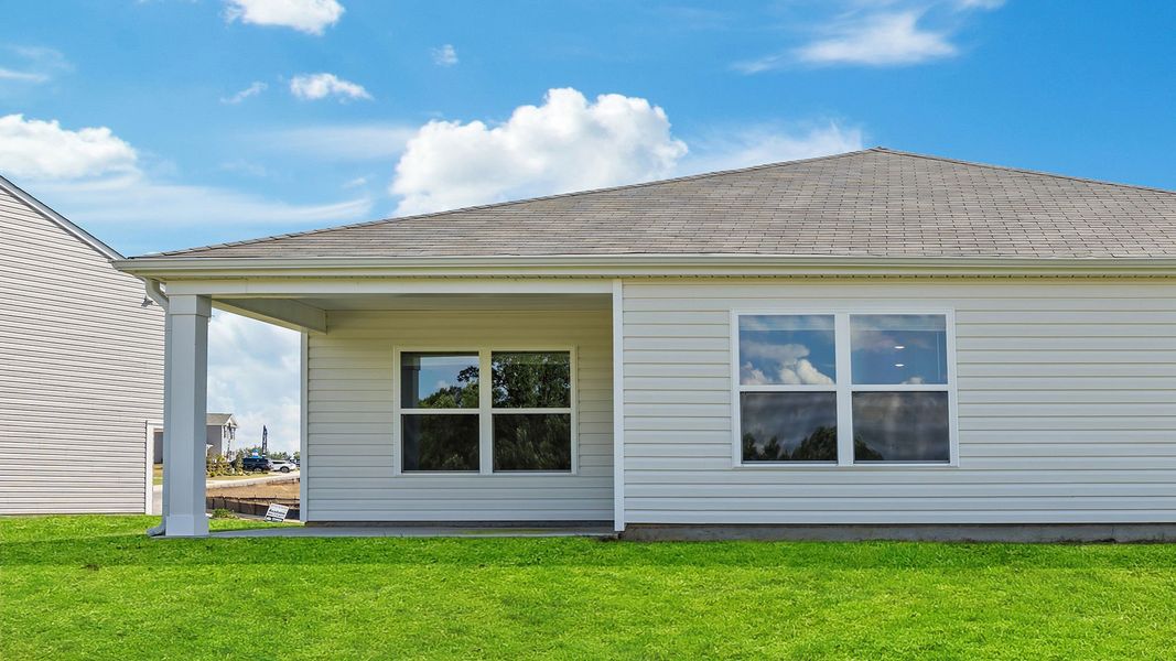 Exterior details and patio area of a home in Lightwood Cottages, Moore (Image 20).