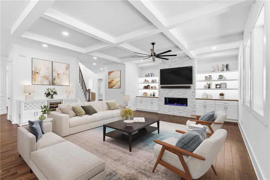 Furnished interior view inside a new home in , Alpharetta (Image 63).
